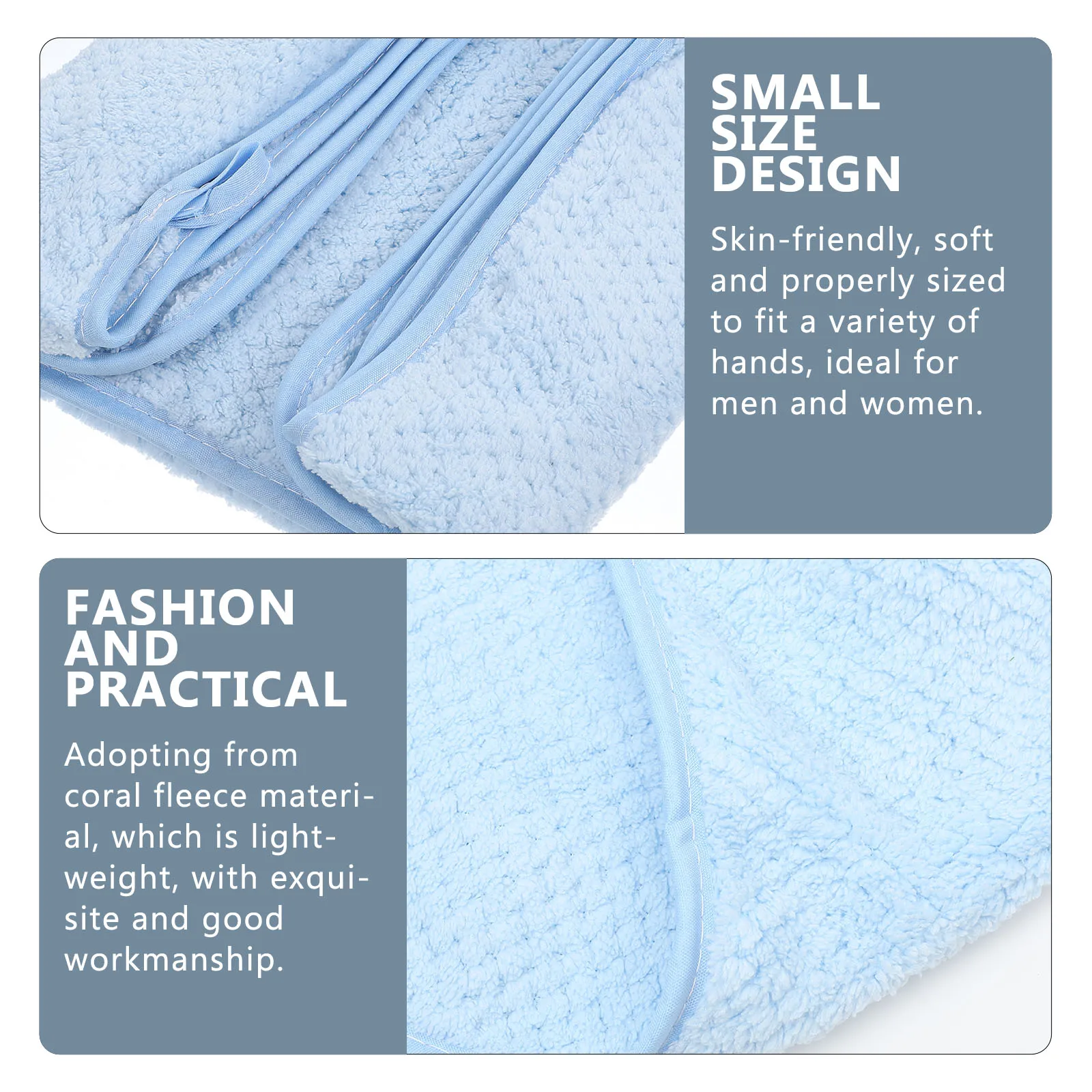 

3Pcs Coral Fleece Soft Towels 35x75cm Sky Blue Bath Washcloths Absorbent Face Cleansing Large Shower Gym Towels