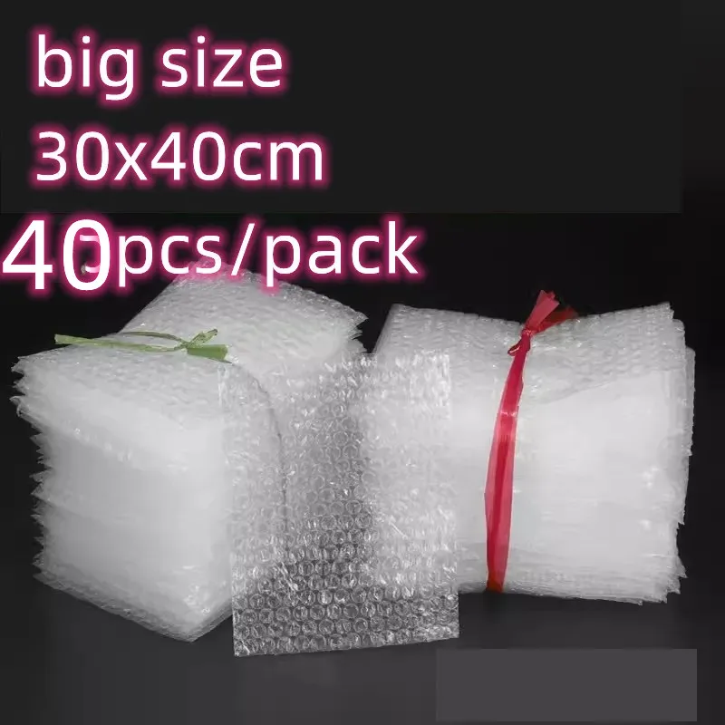 50 stks Big Size 30x40 cm Plastic Bubble Mailers Wrap Envelop Witte Verpakking Zakken Clear Schokbestendige Verpakking Bubble Film Groothandel