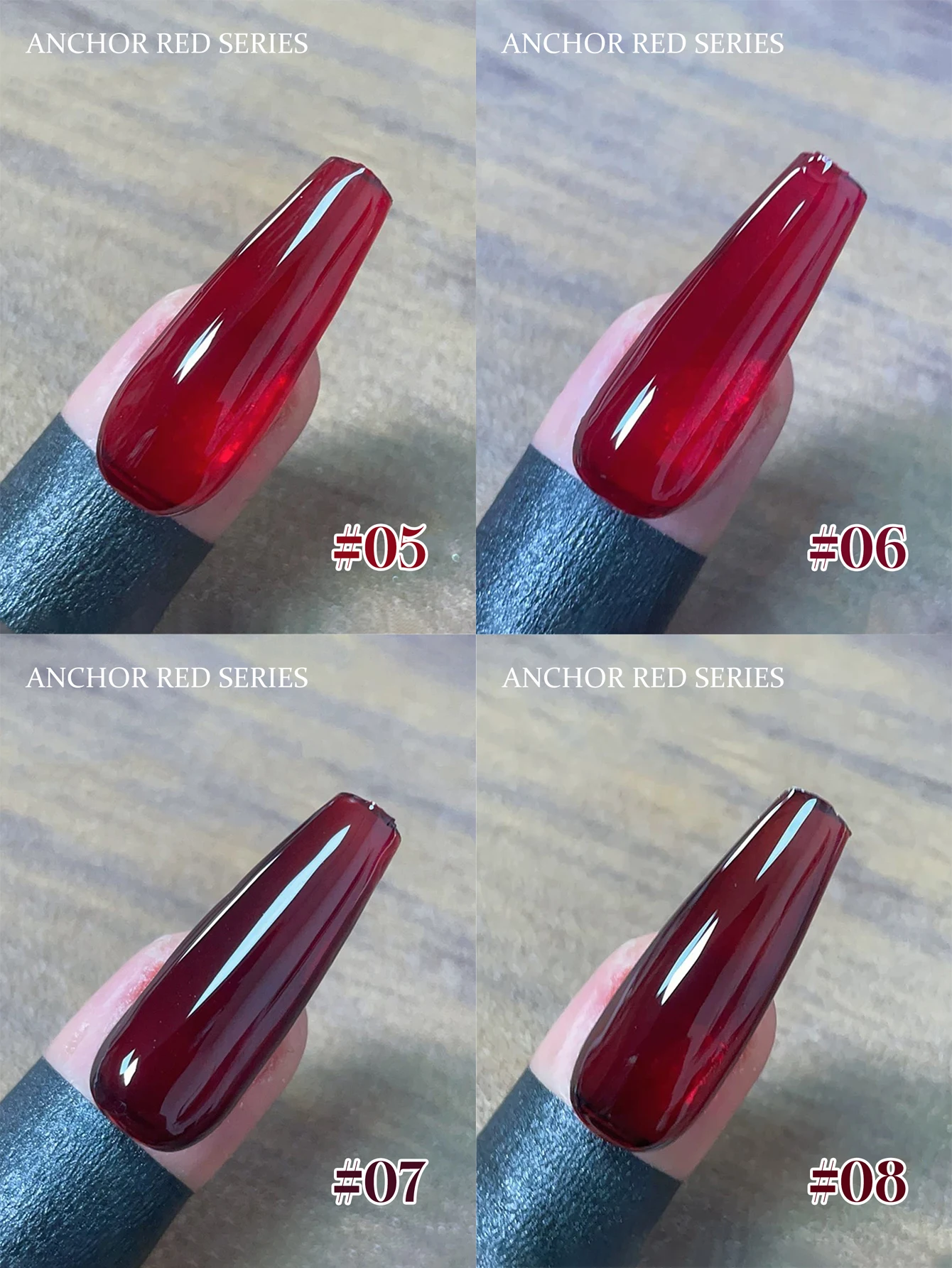 1/9PCS 2025 Autumn and Winter Nail Art Women's Supplies Salon Set Ice Transparent Wine Red Blood Cherry Red Gel Nail Polish