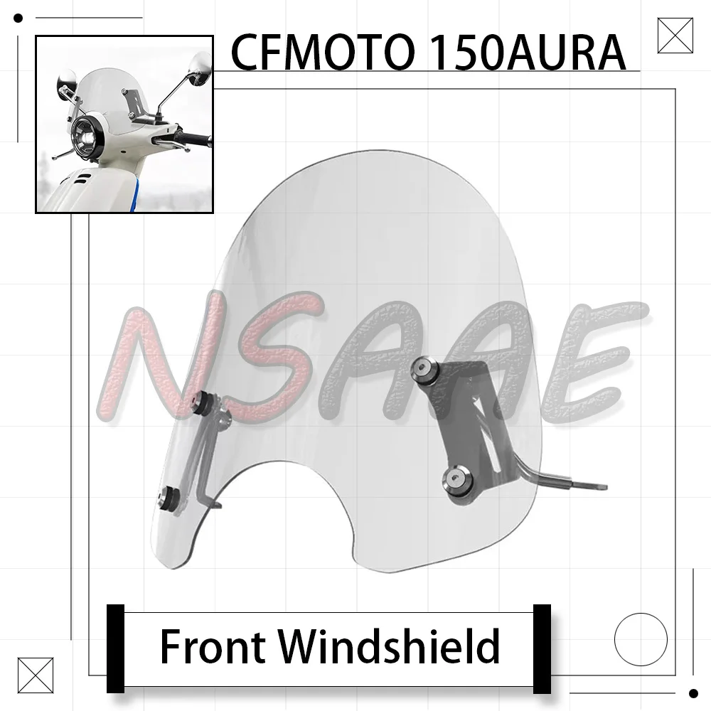 

For CFMOTO 150AURA 150 AURA Motorcycle Modified Front Windshield Heightened Windshield Chest Protector Rain Shield Fit CF150AURA