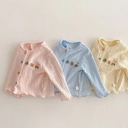 MILANCEL New Spring Kids Cardigan 0-5T Children Cute Colorful Buttons Sweater Jacket Girls Sweet Coat