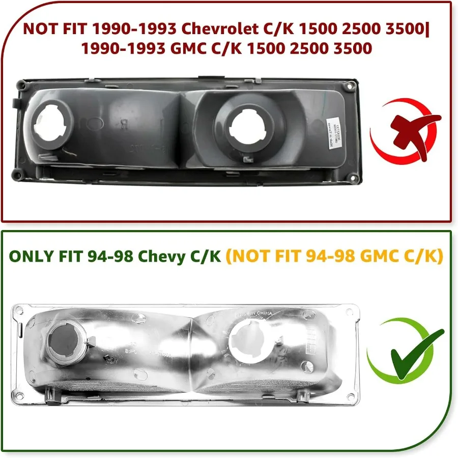 مجموعة المصابيح الأمامية المتوافقة مع شاحنة تشيفي 94-98 OBS، 1994-1998 تشيفي سيلفرادو، 1992-1994 بليزر، 92-99 تشيفي سوبوربان، 95-0 #3