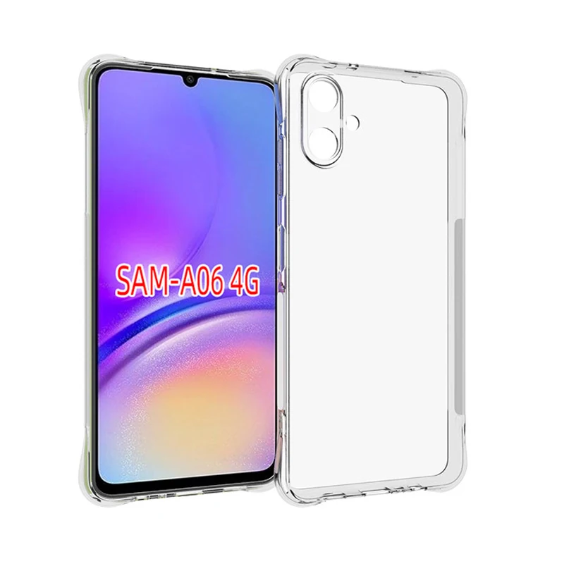 For Samsung Galaxy A06 4G A065F Case Clear Airbag Silicone TPU Bumper Shockproof Back Cover Soft Case for Samsung Galaxy A06 4G