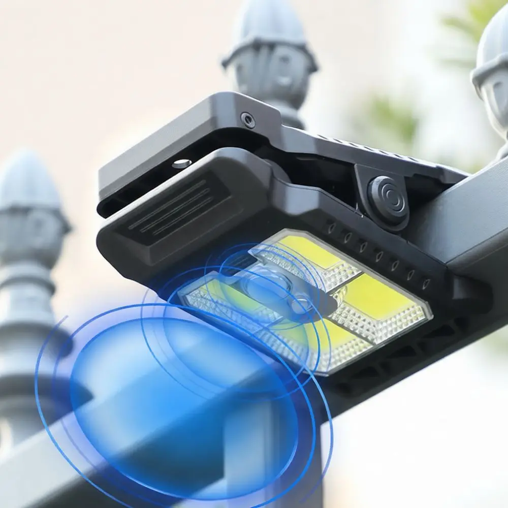 Outdoor Portable Solar Clip Light LED Lamp Garden Decor Motion Sensor Pathway Yard Camping Patio Night Safety Security Lighting