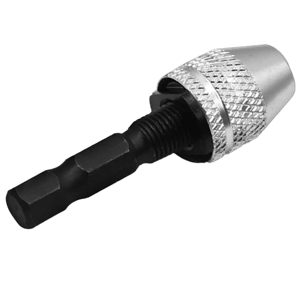 Keyless Drill Chuck with Hex Shank Adapter 0 3 3 4mm Conversion for 1/4 Inch Quick Replace Drill and Driver Bits