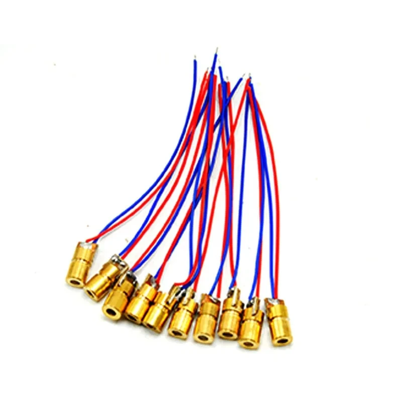 5 шт./10 шт. мини 3-5 мВт 650 нм красный лазерный модуль точечный диод фонари 5 в 6x10 мм