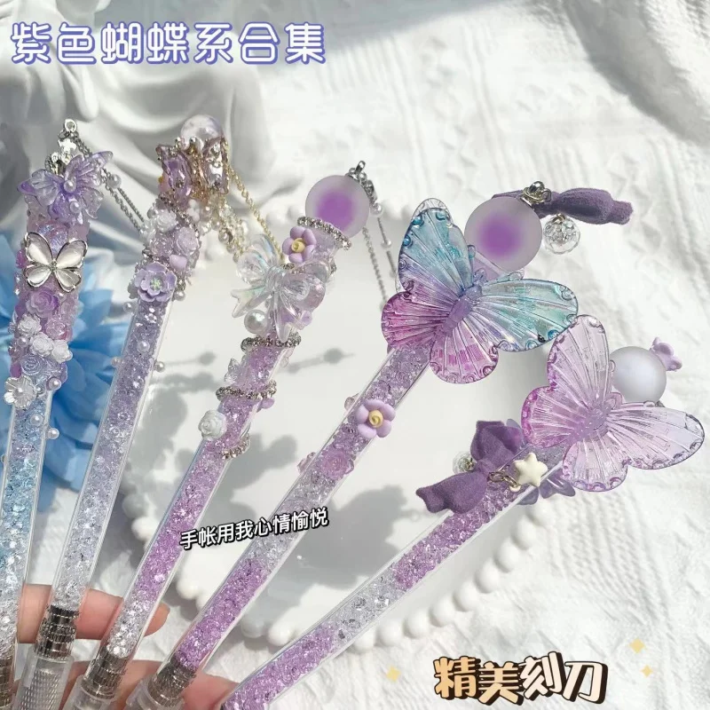 Best Purple Butterfly Series Collection Exquisite Pen Knife High-Value Utility Knife for StudentsdiyHand Account Unboxing Origin