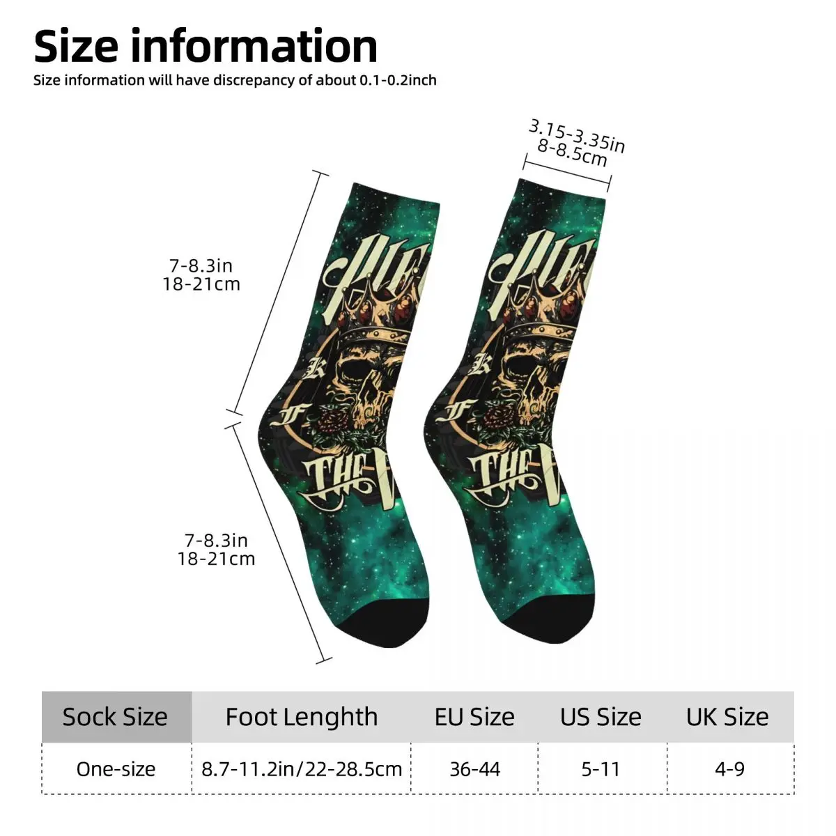 Chaussettes de Compression Vintage et Cool pour Homme, Unisexe, Pierce The Veil, Harajuku, Sans Couture, Imprimées, Nouveauté