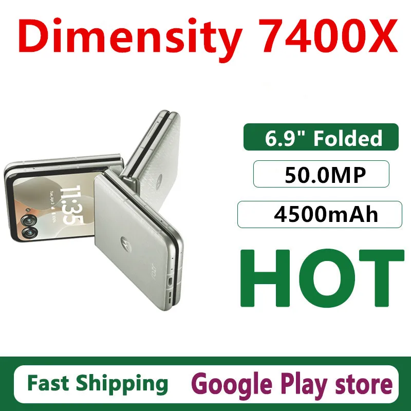 Global Rom Motorola Moto Razr 60 téléphone portable 33W Charge 4500mAh batterie densité 7400X 6.9 Global Rom Motorola Moto Razr 60 téléphone portable 33W Charge 4500mAh batterie densité 7400X 6.9