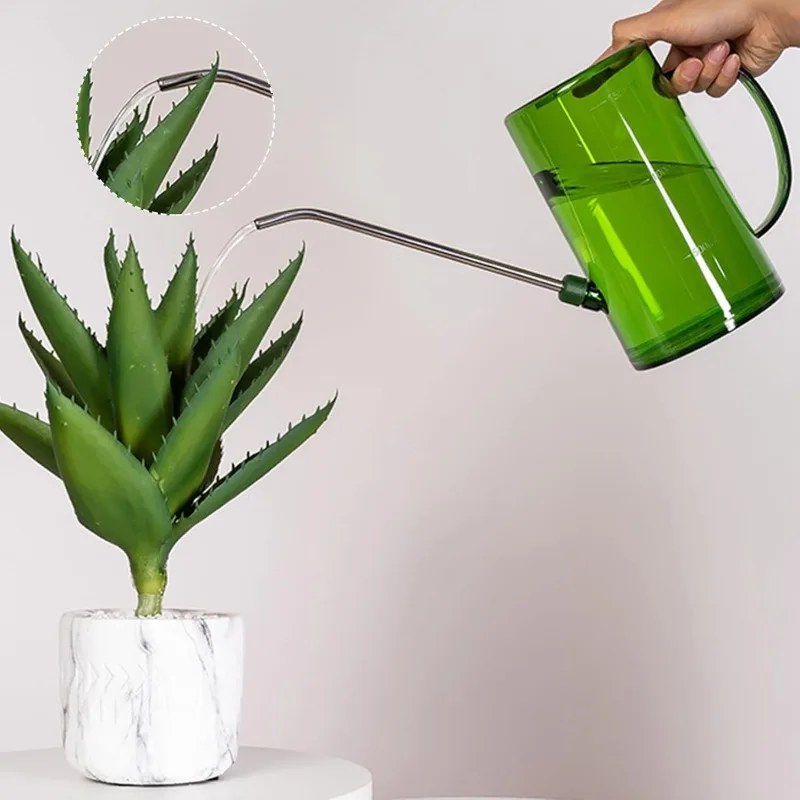 1L Long Spout Watering Can with Gardening Shovel Set Garden Irrigation Spraying Pot for Indoor Outdoor Plants Flower OfficL