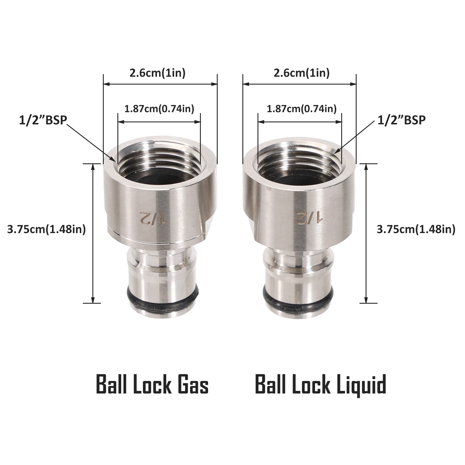 Ball Lock Beer Gas Post 1/2