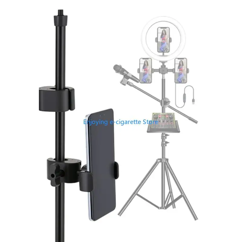 Telefon Halterung Einstellbare Halterung Universal für Die Meisten Handy Rotierenden Ständer Klemme Halter für 15-45mm Runde – Detail 10