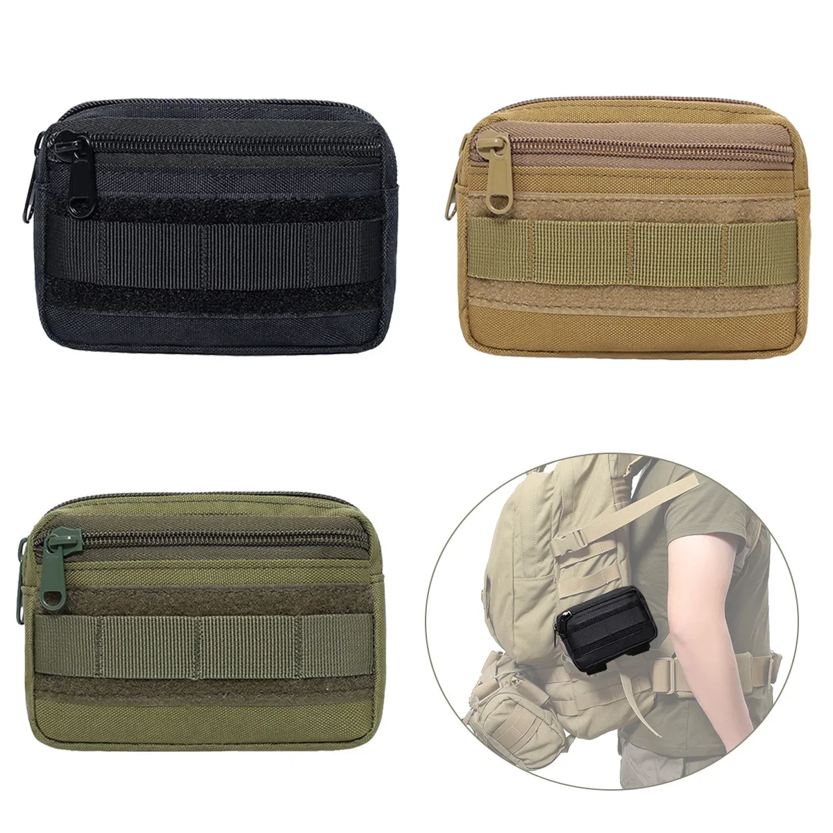 Molle Pouch Tactical Belt Waist Bag Outdoor Sports Mobile Bag Cycling Climbing EDC Tool Pocket Hunting Pack Tool Bags