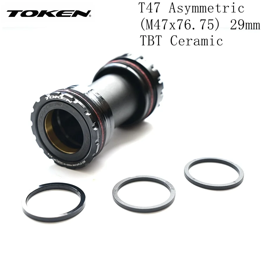 Bicycle BB Ceramic bearing bottom bracket T47 frame Token BB47A24 Asymmetric M47x76 75mm Diameter 24mm 29mm TBT ceramic Bearings