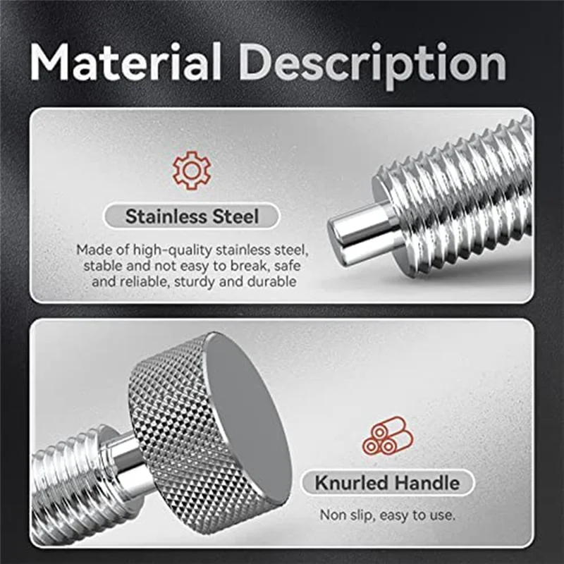 ABSF Quick Release Pins, Tools Handle For M6 Retractable Spring Locking Pins Plunger Latch For Rolling Toolbox