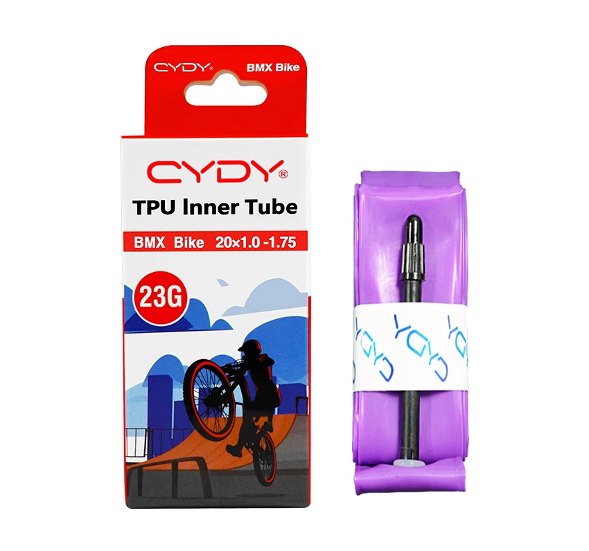 23G CYDY Ultraleichter Outdoor-TPU-BMX-Fahrradschlauch 20''406 20x1.0-1.75 Reifen FV 45mm/65mm Fahrradreifen – Detail 10