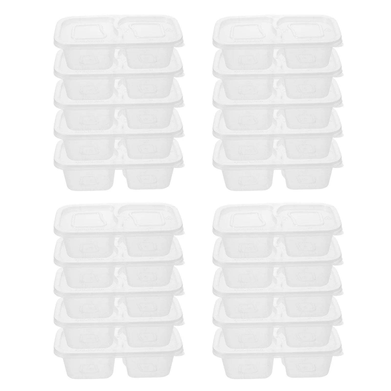 

20pcs Disposable Sauce Box Double Compartment Condiment Container Leakproof For Travel Picnic Camping Snack Storage Small