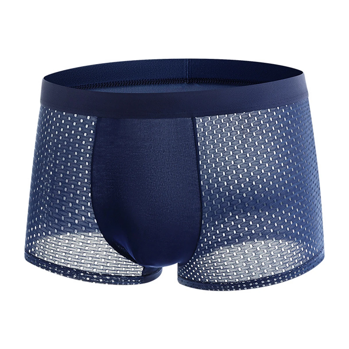 Bamboo Fiber Boxer Shorts Bamboo Fiber Underpants Ice Silk Hollow Breathable Underpants for Men