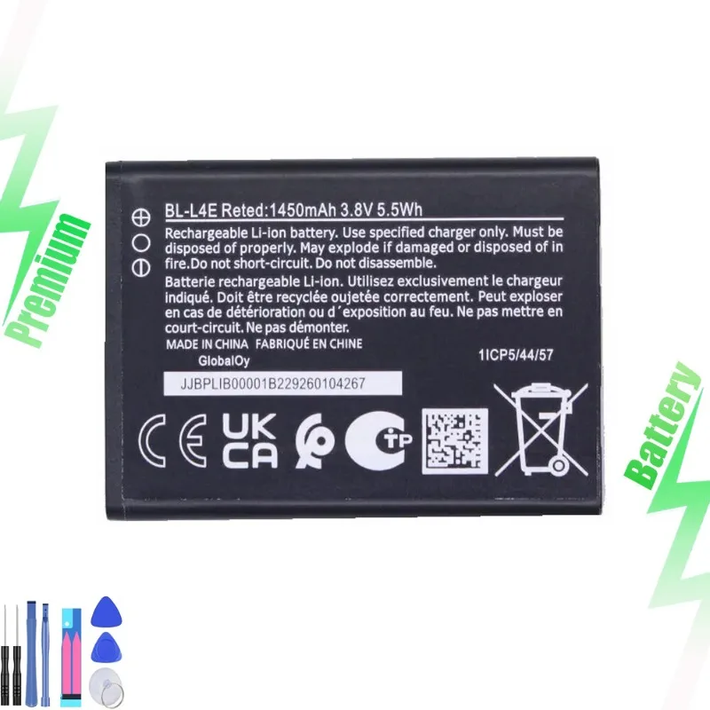 

1 piece battery for 2660 and 8210 BL-L4E replacement battery 1450mAh new