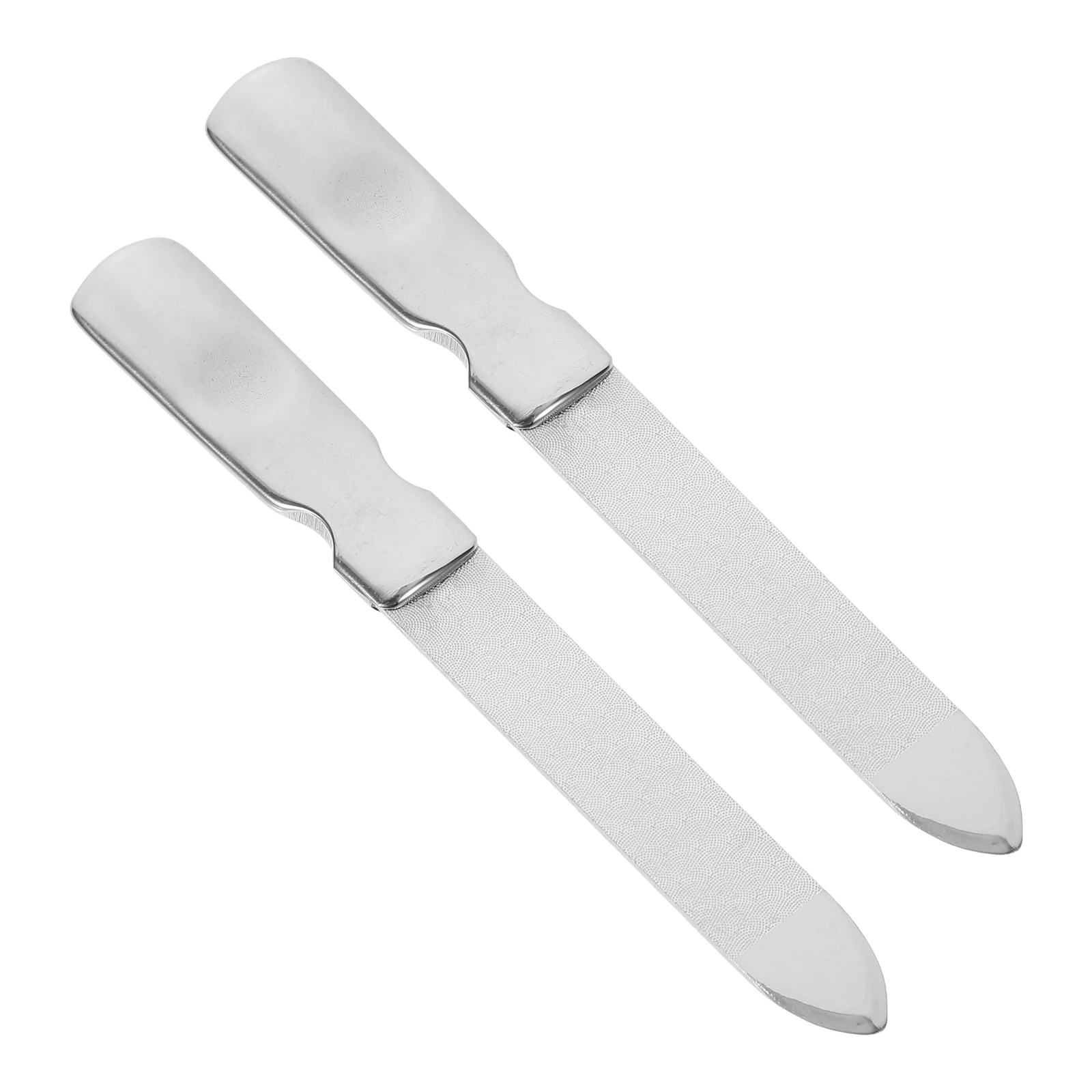 

2pcs Files Metal Nail File For Manicure Pedicure Shaping Polishing Stainless Steel Nail Art Tools Salon Supply
