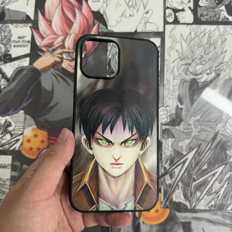 

Attack on Titan 3D Lenticular Gradient Phonecase Two Changes for Iphone/Samsung/Xiaomi/Redmi/Huawei/Poco Anime Phonecover
