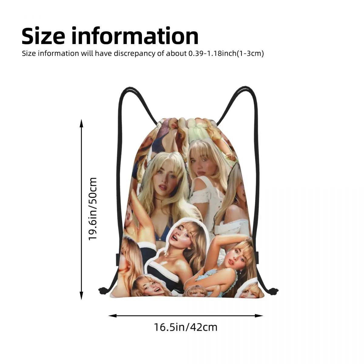 กระเป๋าเป้สะพายหลังแบบมีเชือกผูกของซาบรีนา คาร์เพนเตอร์กระเป๋าใส่ของสำหรับเล่นกีฬาสำหรับออกกำลังกาย