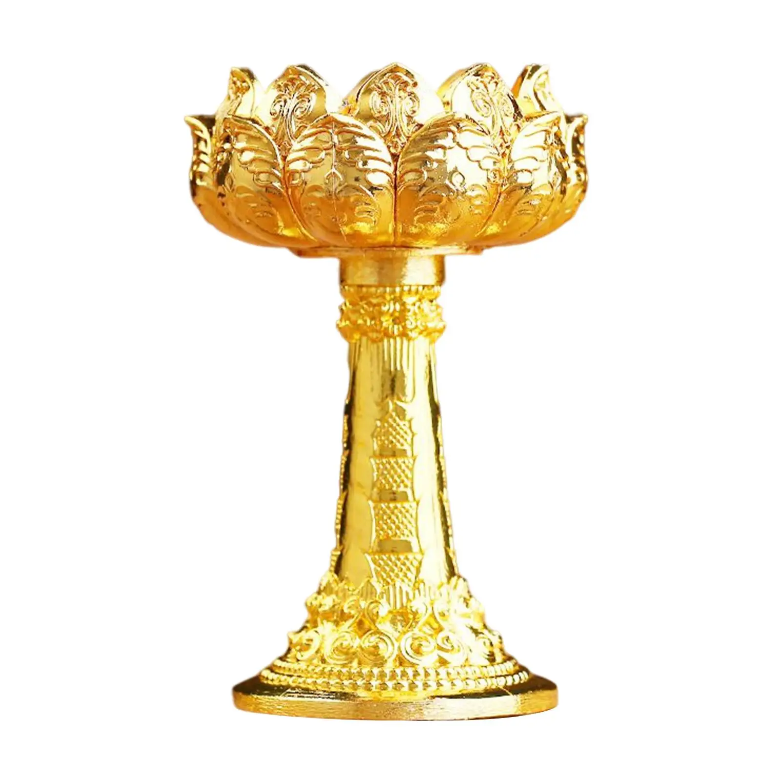 Lotus Ghee Lamp Holder Candle Holder Candlestick Butter Lamp Holder for Gift Decoration