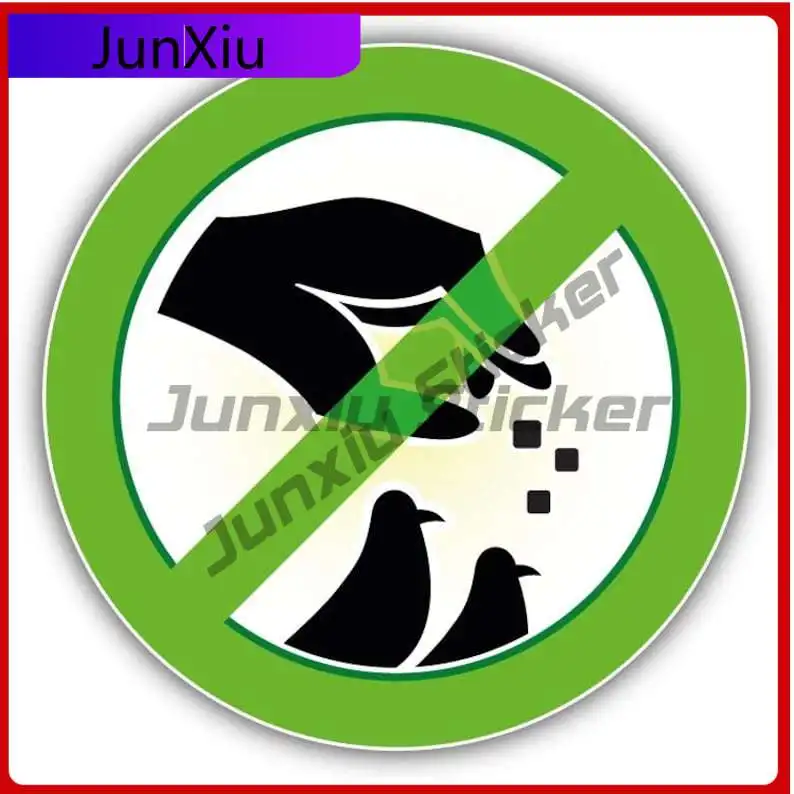 

Do Not Feed Animals Ban Stop Sign Vinyl Car Sticker Bumper Car Bicycle Skateboard Suitcase Decal V125 Motorcycle Stickers Suv