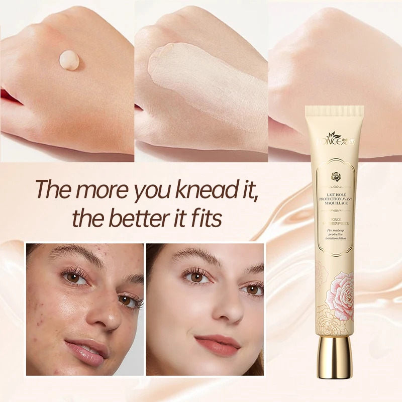 FONCE Crème isolante protectrice pré-maquillante, crème naturelle, liquide de fond de teint, correcteur et maquillage visage blanchissant, 30g