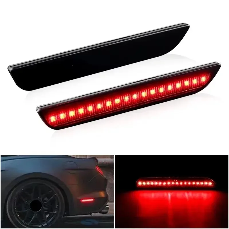 

2PCS Rear Bumper Red LED Side for Marker Brake Stop Light 2010-2014 D Mustang Base GT Shelby GT500 302AR3Z15A201D High Quality