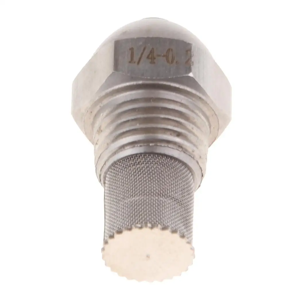 Fuel Oil Burner Nozzle Copper Precision Atomizer 0.2 Mm Hole 3x1 Cm for Cleaning Cooling Applications