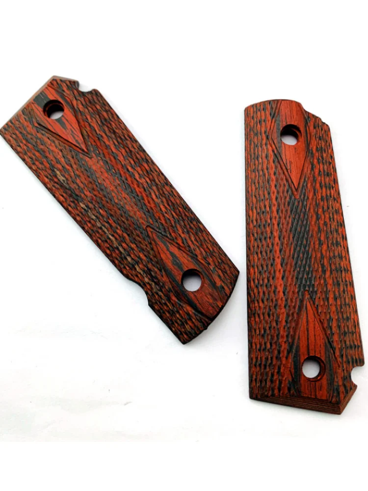 Parches antideslizantes con mango de madera de Redwood Natural, básculas para 1911 agarres, Cocobolo Wenge DIY, un par