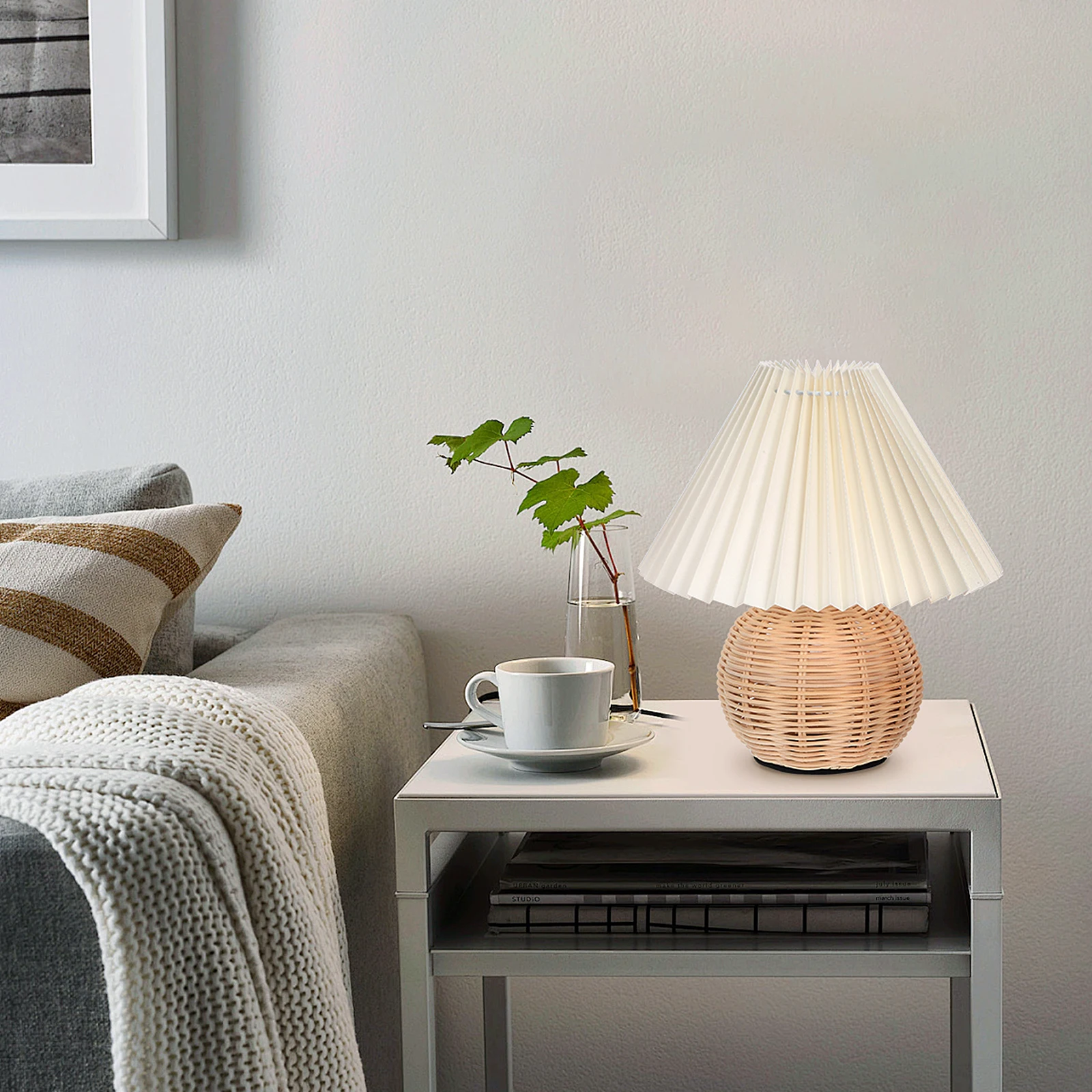 

Pleated Table 5v Warm Light Bedroom Bedside Small Night Light Table Lamp LED Shade Bedroom Bedside Lamp for Home