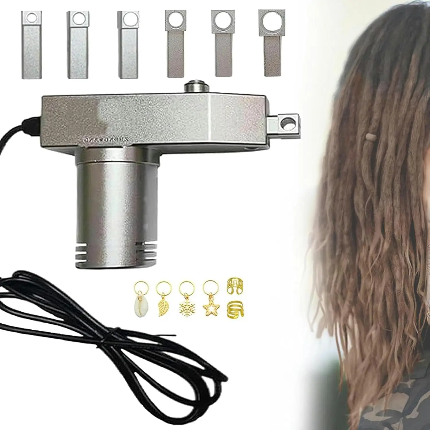 Dreadlocks Machine,Portable Handheld Instant Machine 6 Different Sizes of Holes,Automatic Dreadlock Machine DIY Dreadlocks