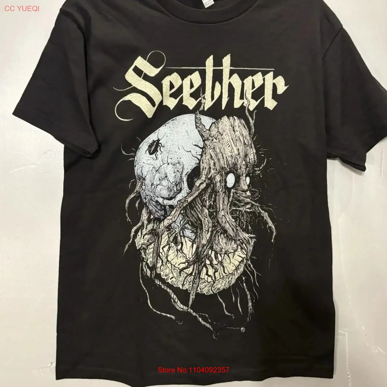 Seether Surface Seems So Far Your T shirt reprint VK07811 vintage Washed Casual homme Stretched Unisex fashion
