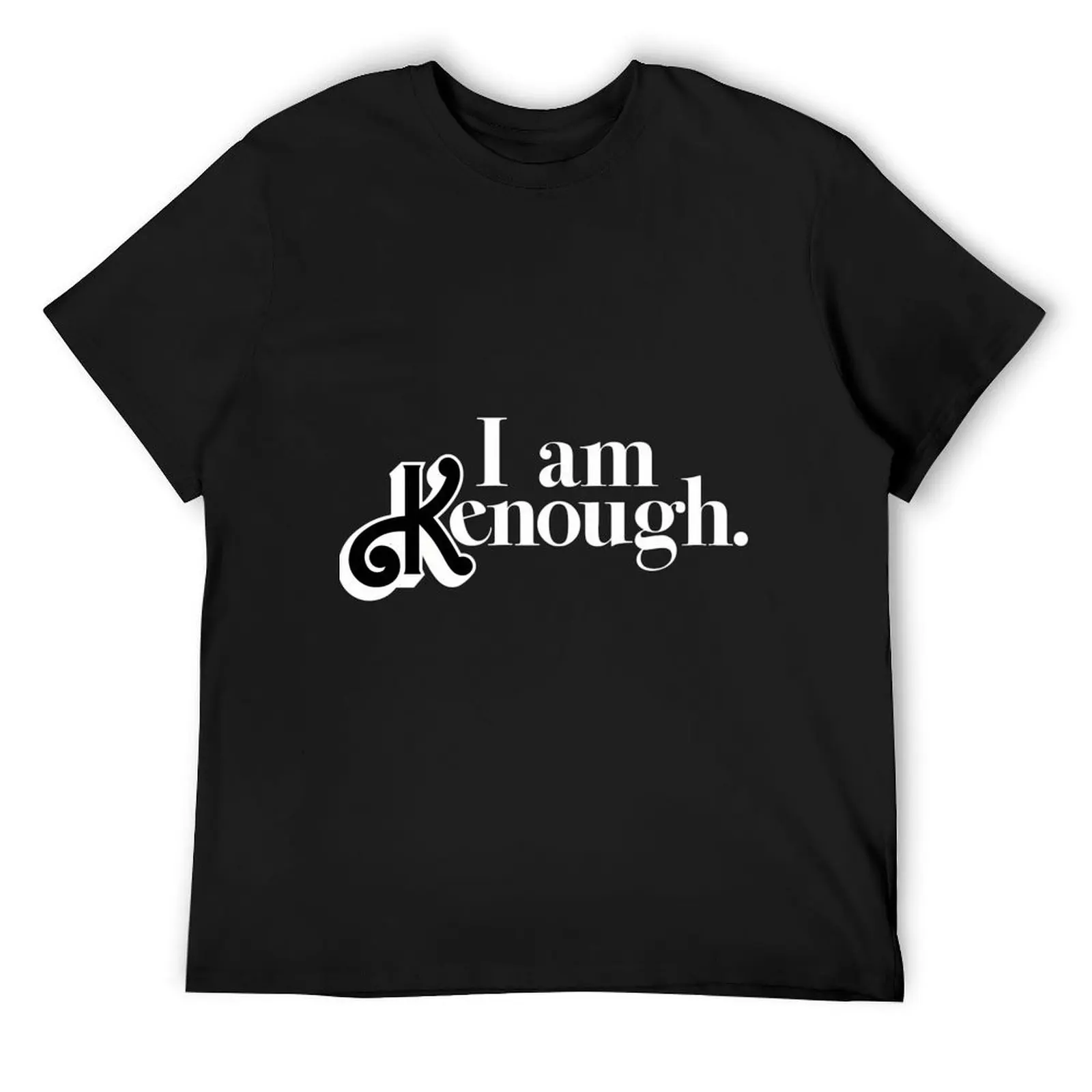 

I Am Kenough - 'K' Black Fill T-Shirt vintage t shirts Blouse anime t shirts oversized t shirts for men