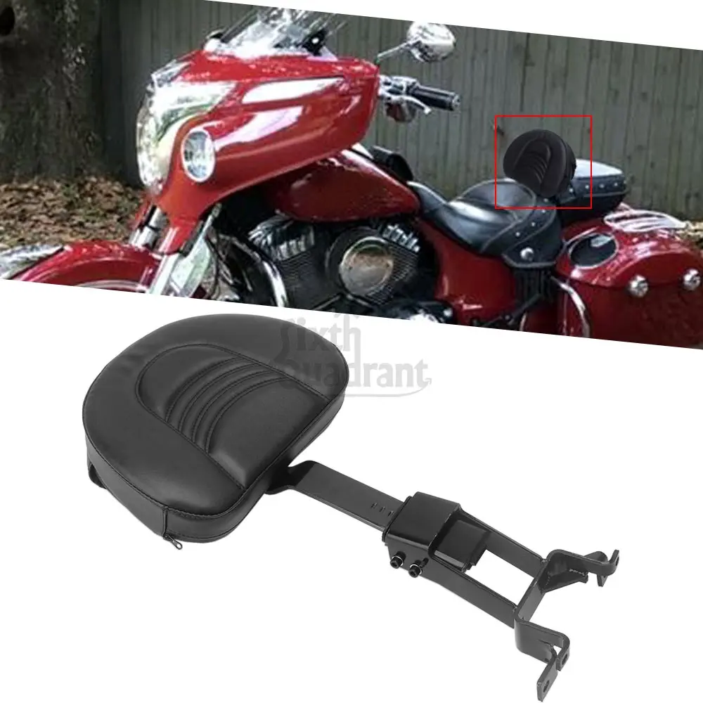 Encosto ajustável para motorista, barra sissy pu com bolso traseiro para indiano roadmaster springfield chefe vintage 2014-2025
