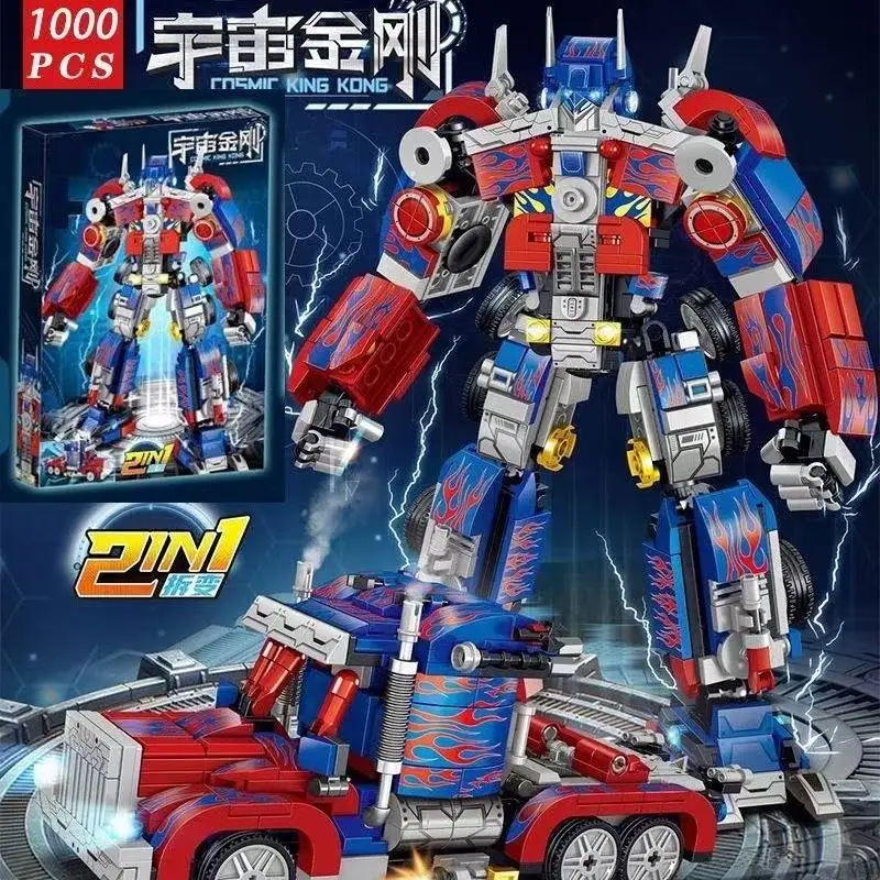 ToylinX – ensemble de construction de transformation 478 pièces, bloc de construction de Robot et de camion de Transformation 2 en 1, cadeaux de pâques pour enfants