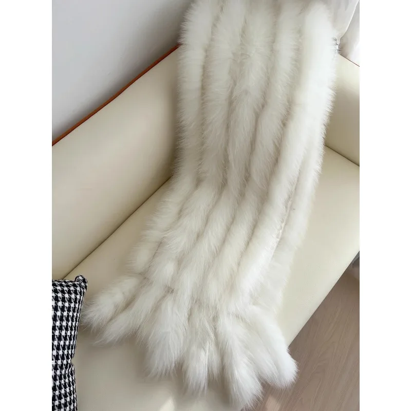 Temperament big female protagonist aura fox fur scarf real fur warm shawl thickened female fur big scarf multi-functional