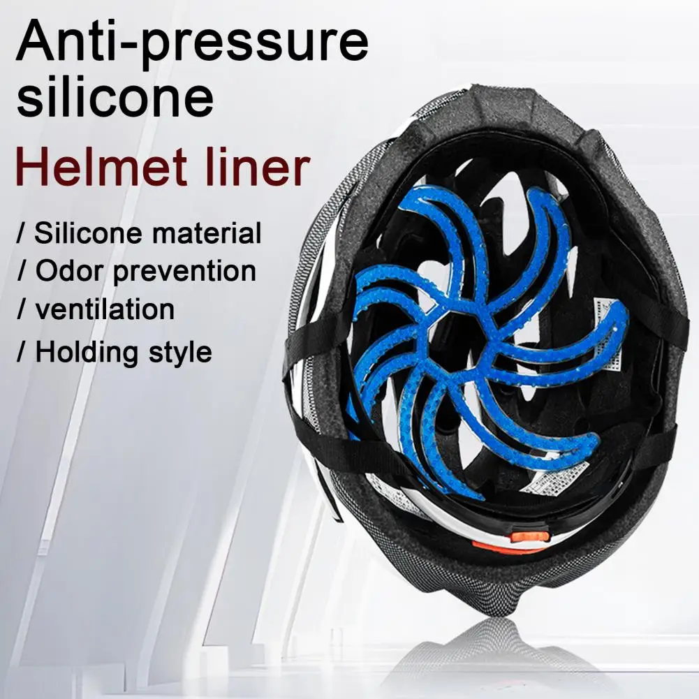 Flexible Helmet Inner Silicone Pad Universal Reusable Breathable Ventilate Helmet Liner Pad Motorcycle Bike Helmet Accessories