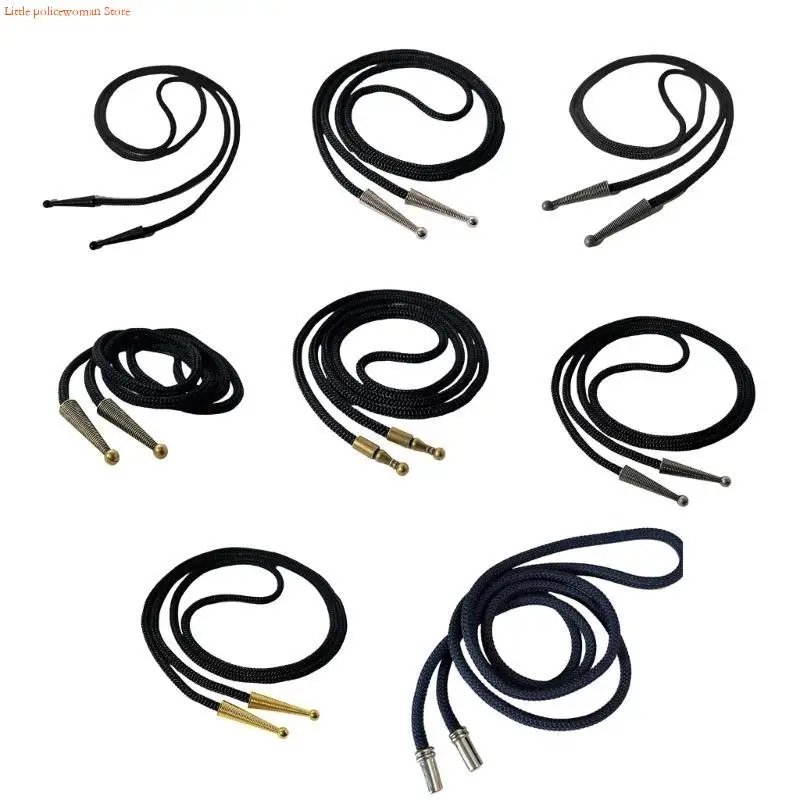 F92D cordão amarração bolo nylon ajustável com pingente gravado metal para craftie artesanal Acessórios decorativos