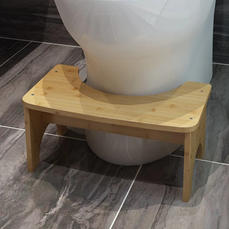 Wood Squatty Potty Toilet Stool Anti-slip Sturdy Toilet Foot Stool Bathroom Portable Pregnant Woman Children Adult Old People