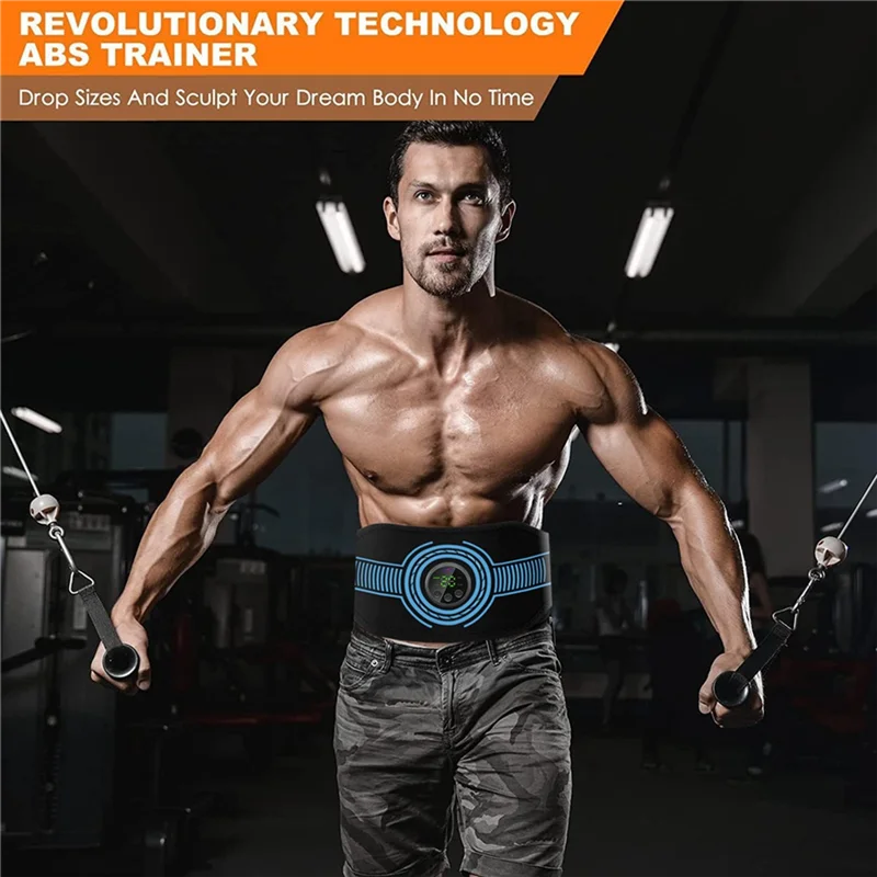 

B48B-USB Recharge Abdominal Toning Belt EMS Muscle Stimulator Muscle Toner Body Massager Waist Arm Leg Massage Weight Loss