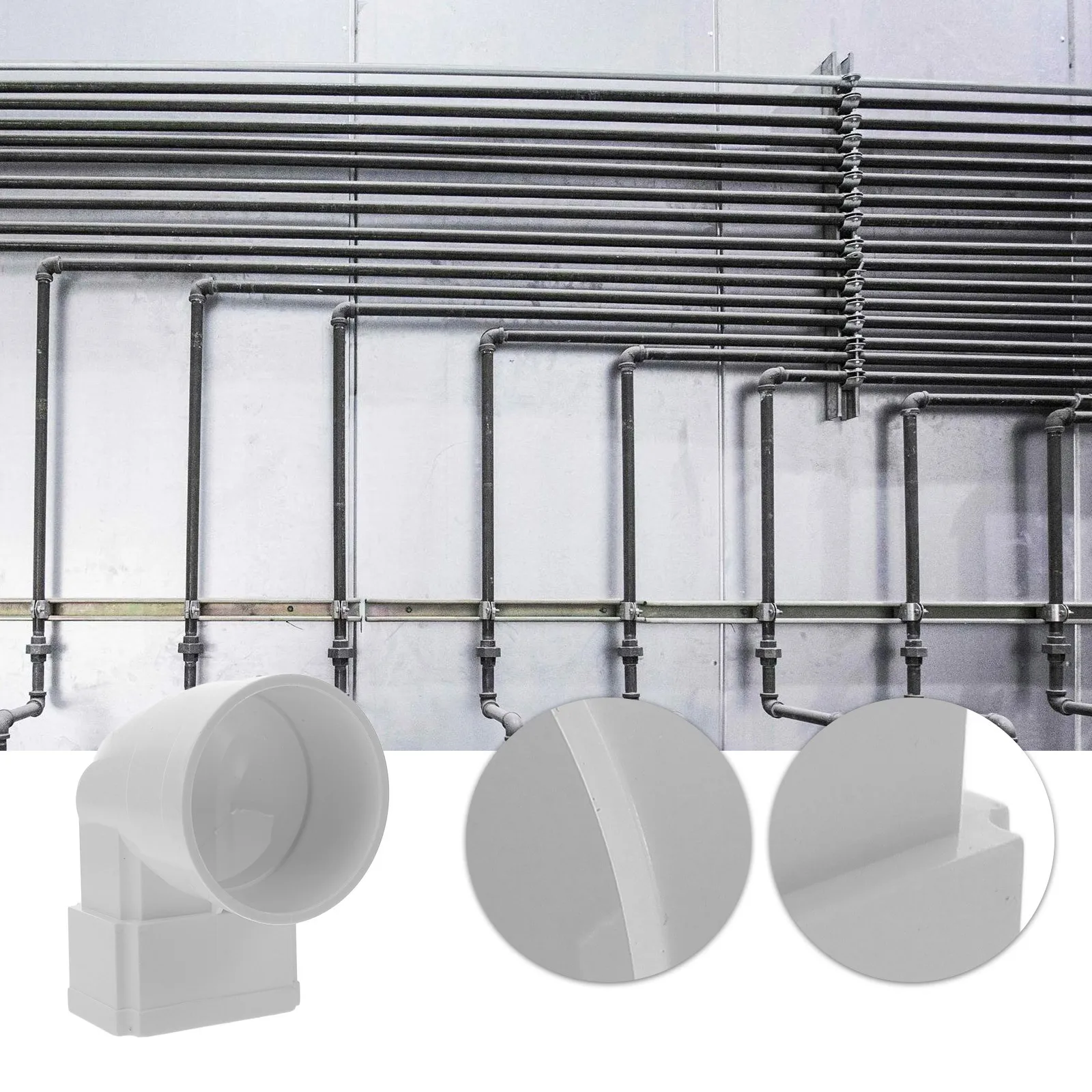 

Rain Gutter Adapter Downspout Diverter Part Sturdy Easy Install Wide Mouth Design Outdoor Rainwater System Rain Gutter Parts