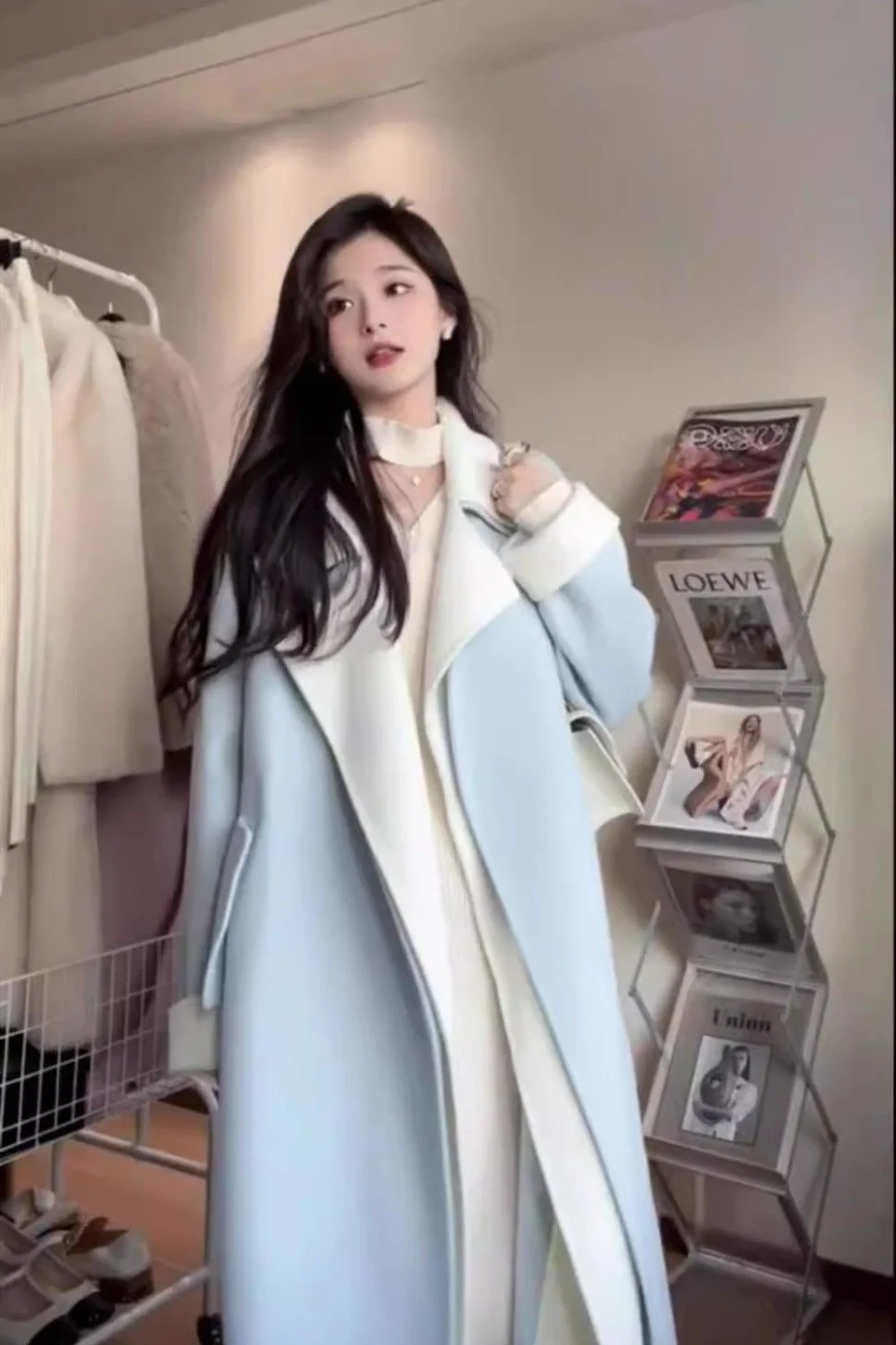 

Cropped Trench Coat Clothes Woman Attractive Basics Ladies Charming Designed Modern Vacation Personality V Neck Open Stitch