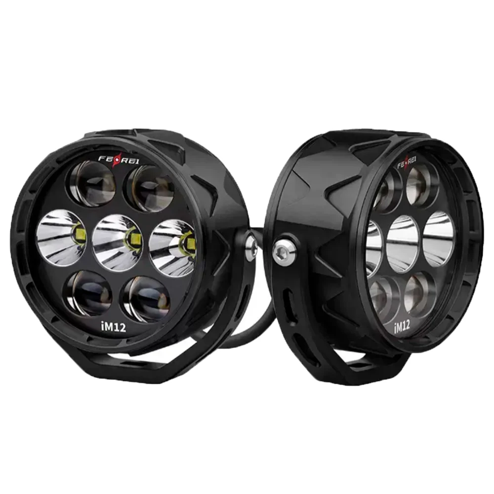 High Quality Aluminum LED Auxiliary Lights for Motorcycles 12V High Brightness Fog Lights Waterproof Motorbike Driving Lights