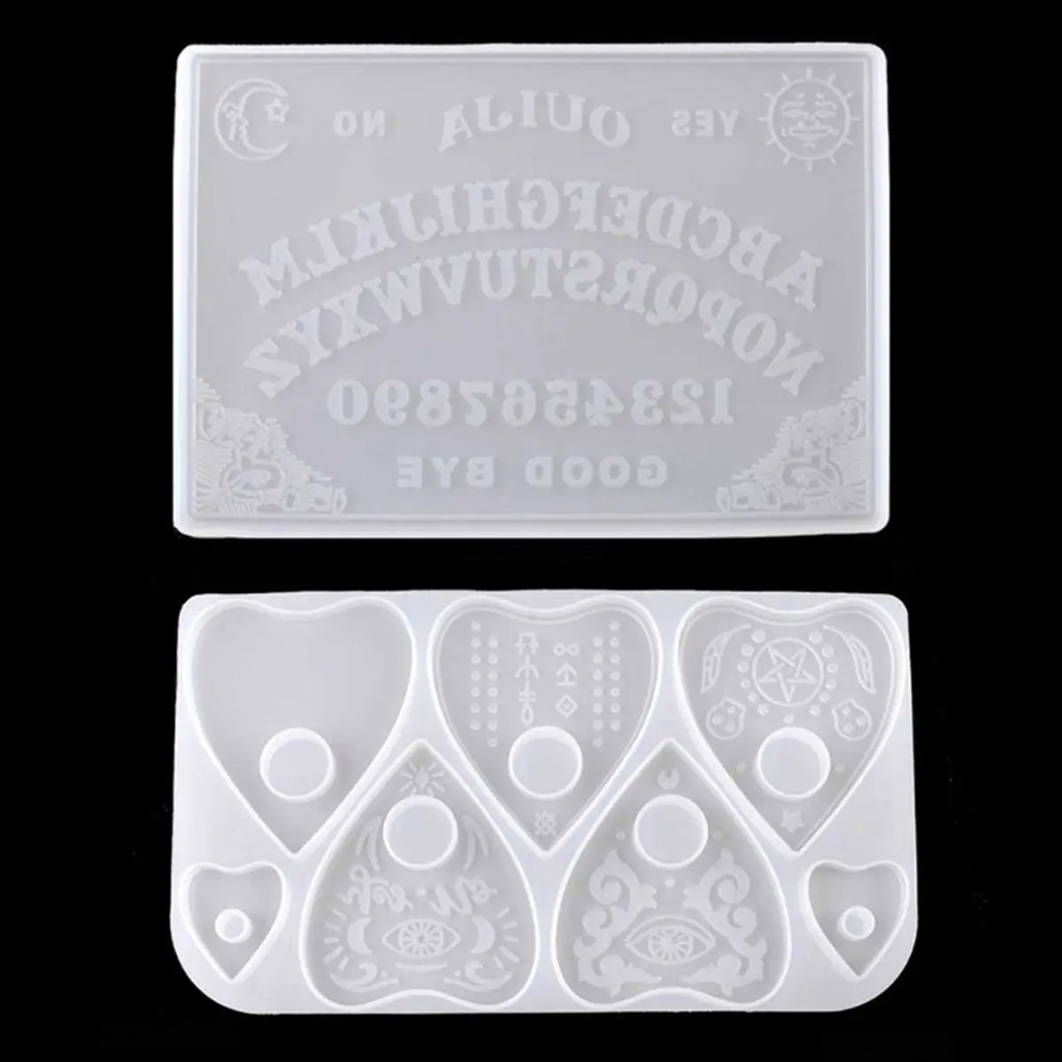 

Game Jewelry Making Handmade Epoxy DIY Gothic Clay Tools Ouija Board Planchette Mould Resin Casting Mold
