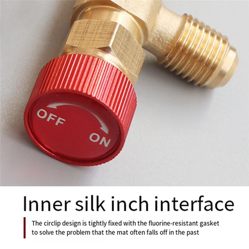 

Клапан переменного тока R22, 1/4 дюйма, заливное соединение, клапан хладагента кондиционера, ремонт кондиционера и предохранительный адаптер фторида, простой в использовании D-A57X