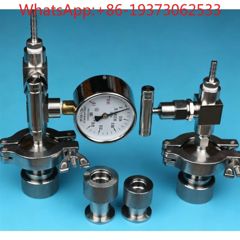 Small Diameter Quartz Pipe Fittings KF Tube Sealing Fittings Stainless Steel Flange Fittings Pipe Plugging for Tubular Furnaces