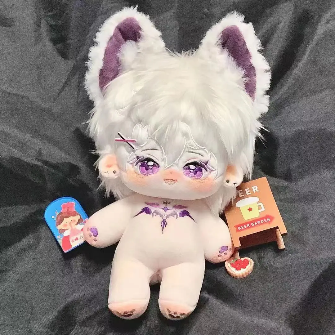 

20 см без атрибутов, милые животные, уши, хвост, хлопковое тело, уши монстра со скелетом, платье, плюшевый косплей, подарок на Хэллоуин, день рождения